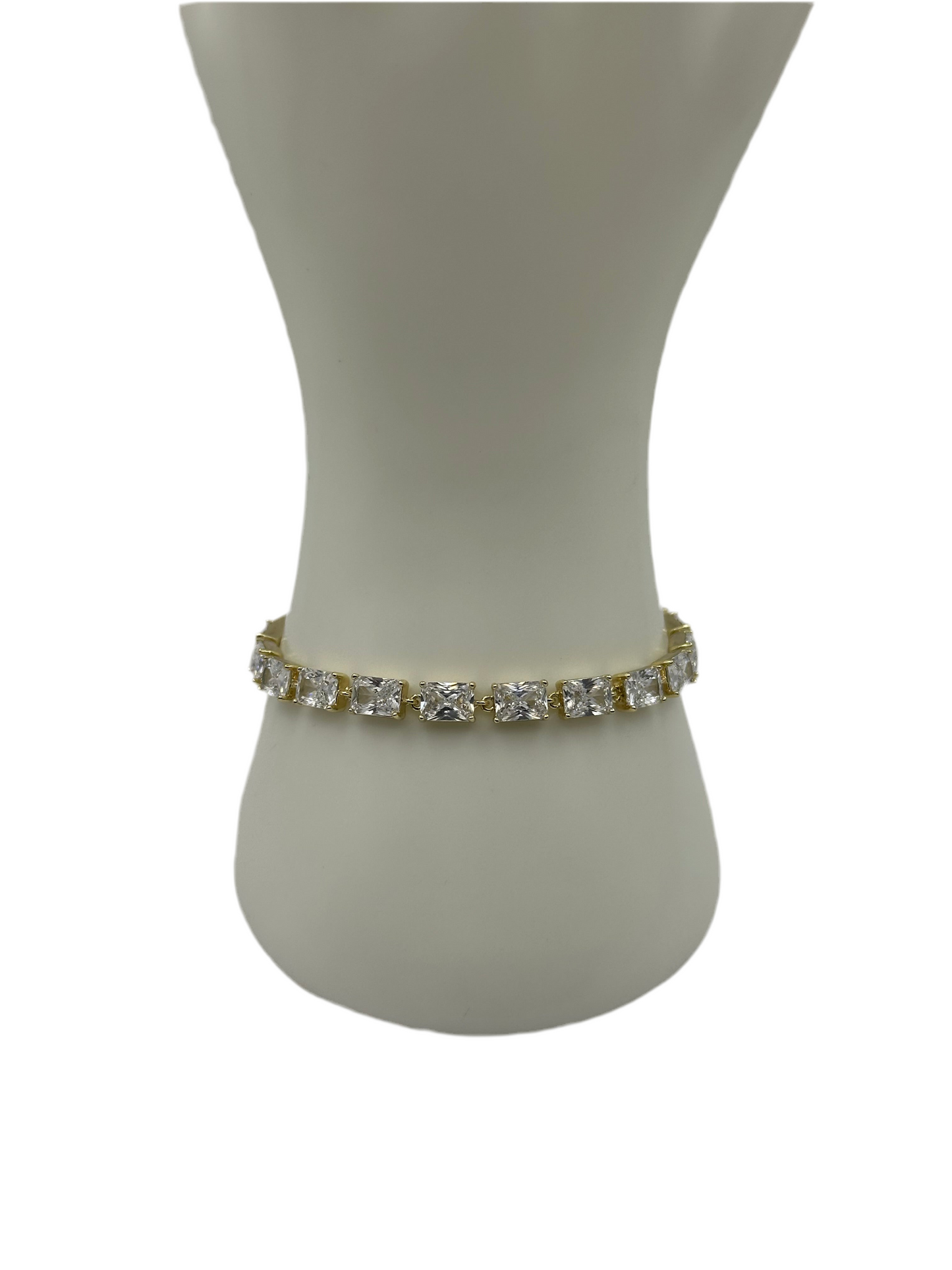 Square White Stone Bracelet