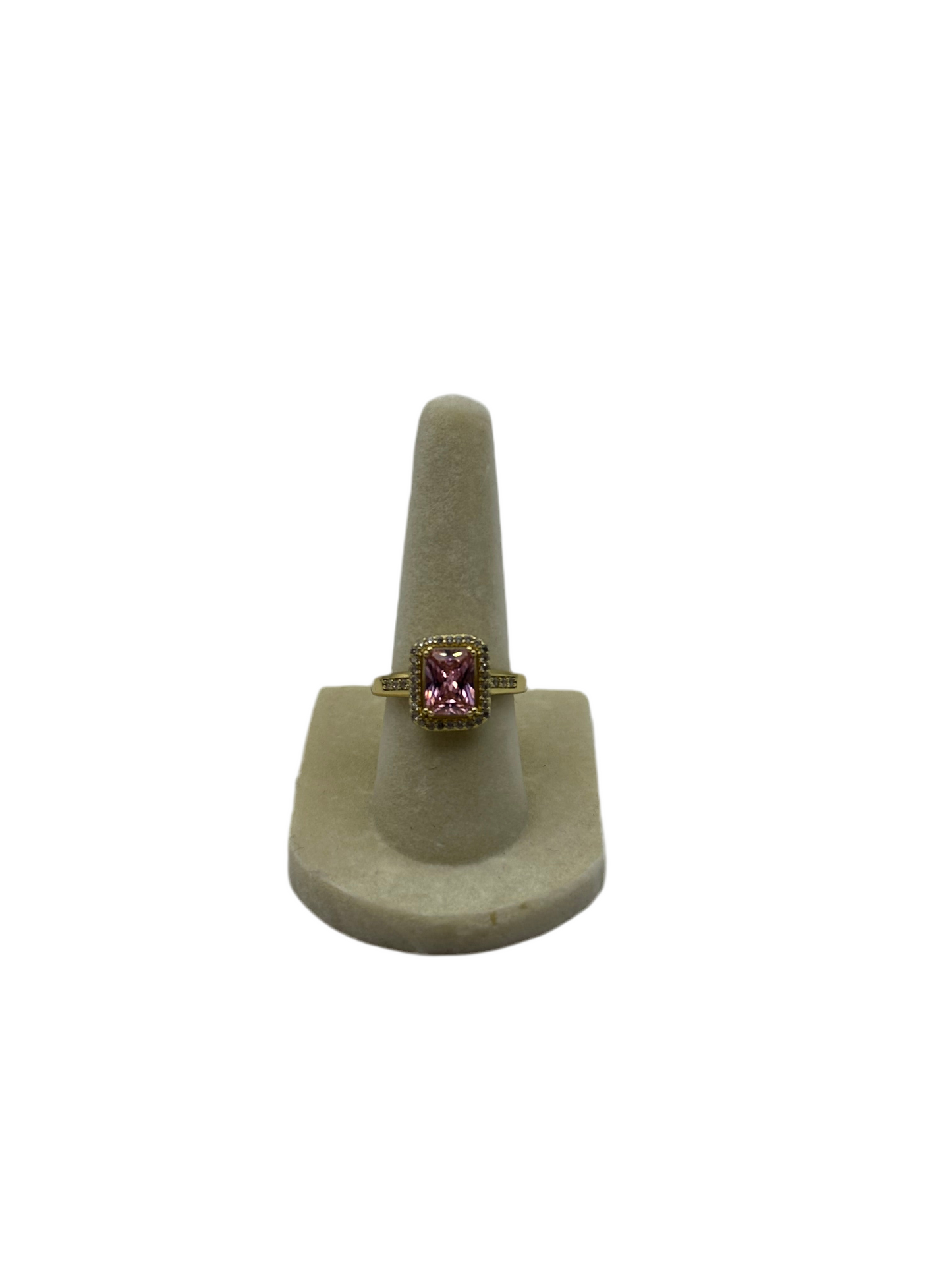 Pink Square Stone Ring
