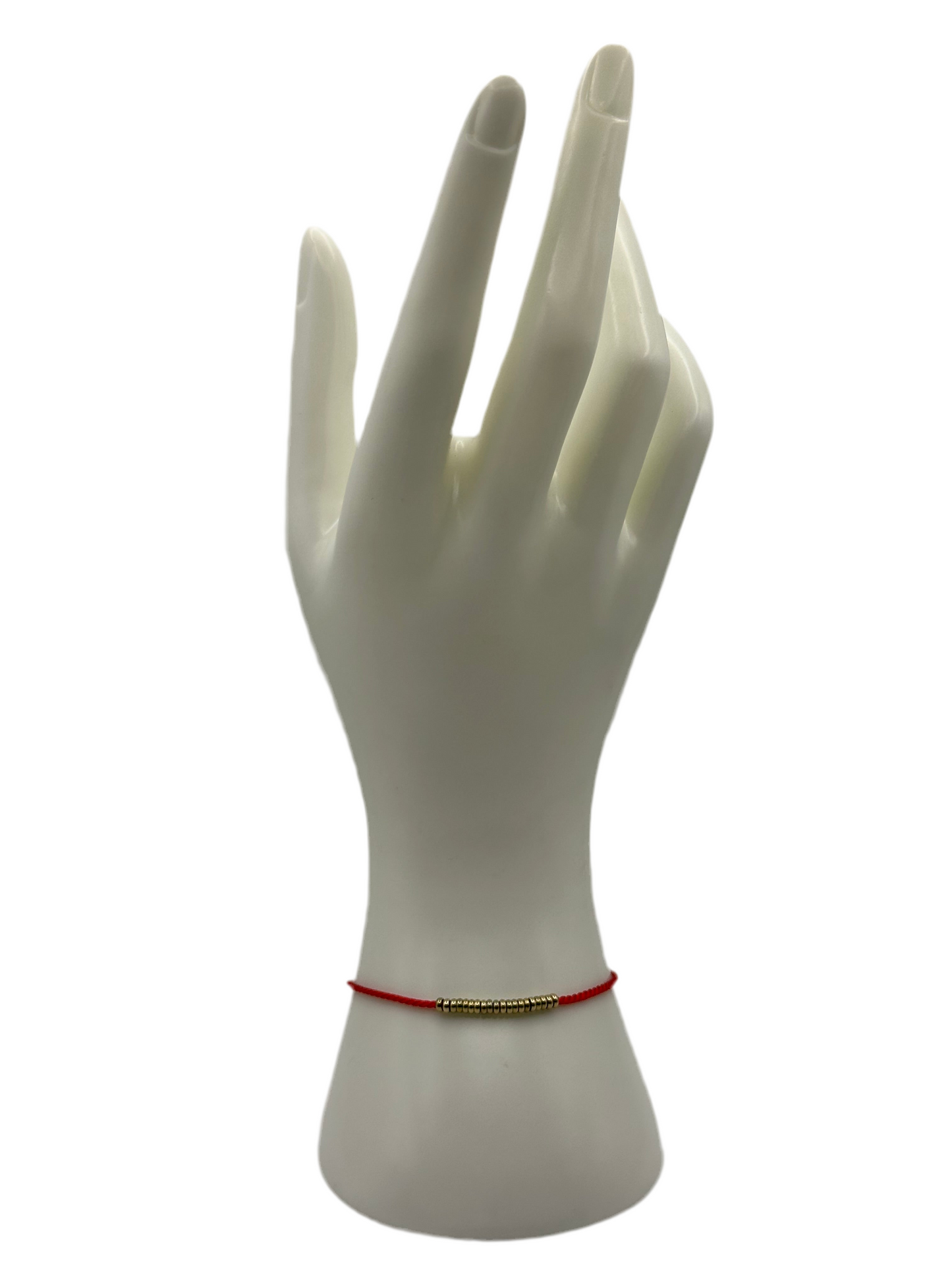 Red String with Gold Charms Bracelet