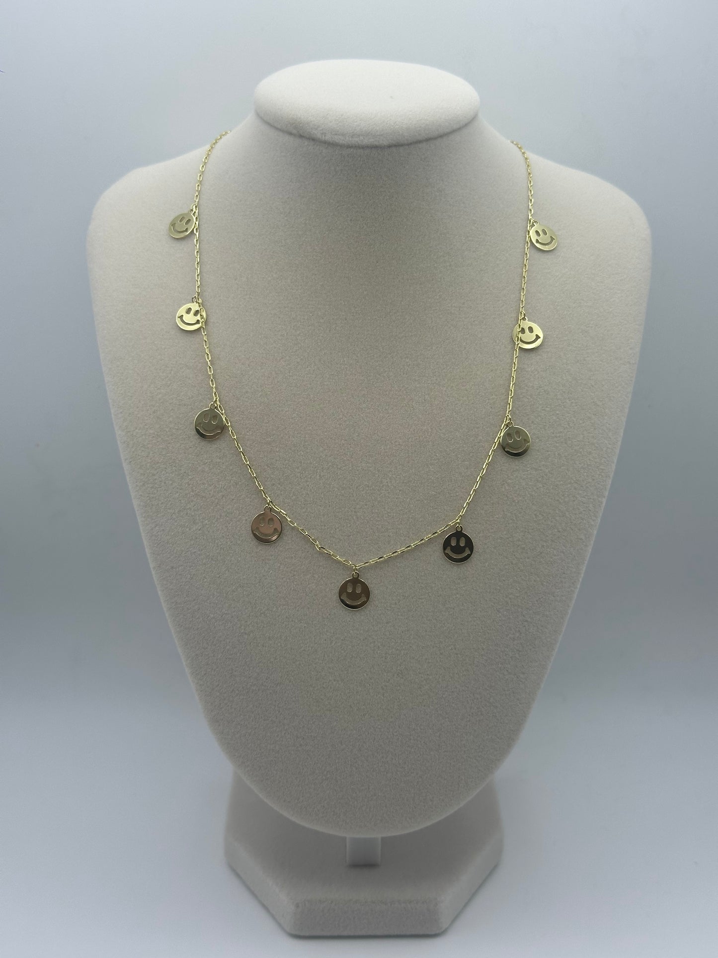 Gold Smiley Face Necklace
