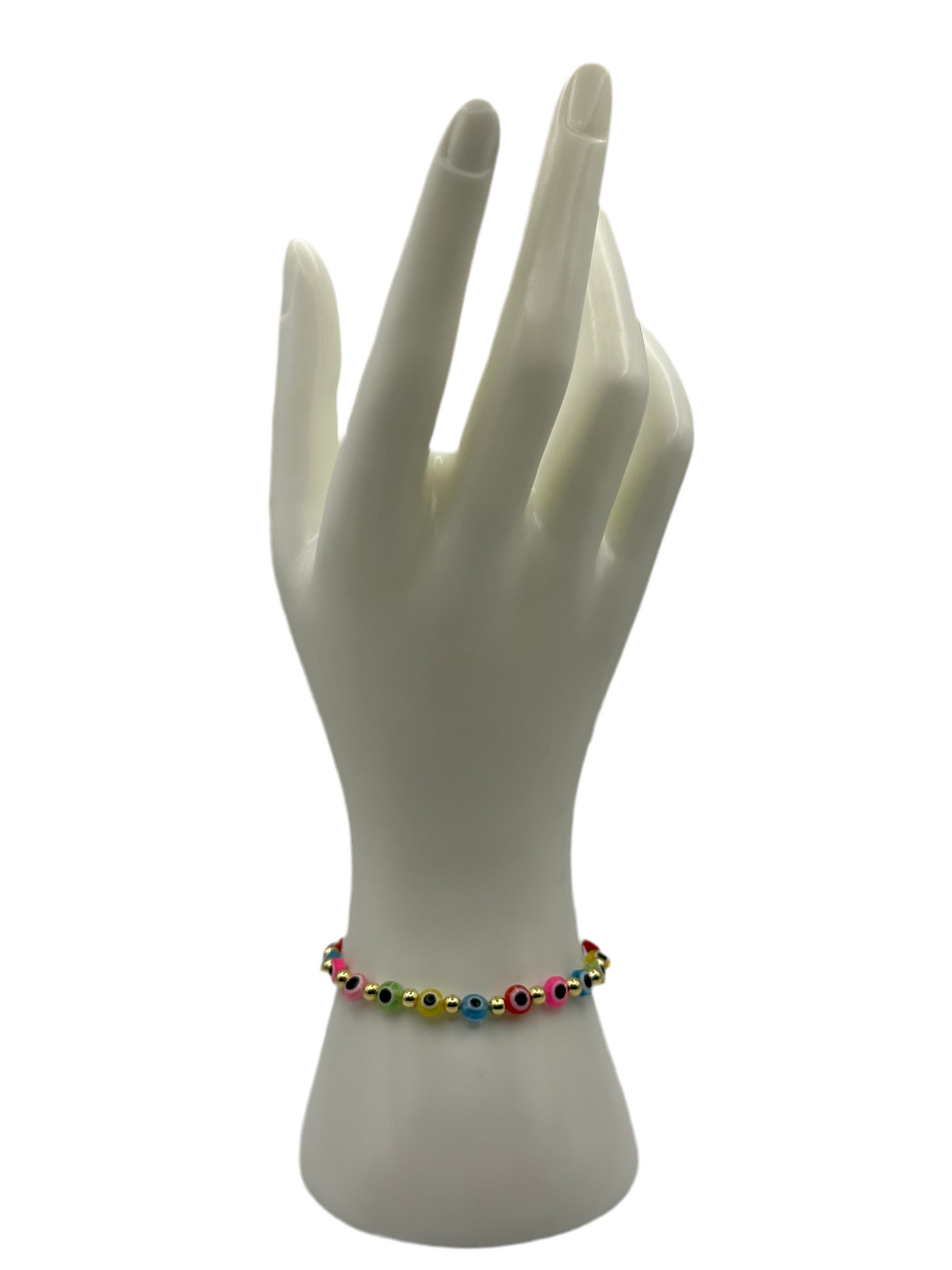 Small Multi Color Eye Red String Bracelet