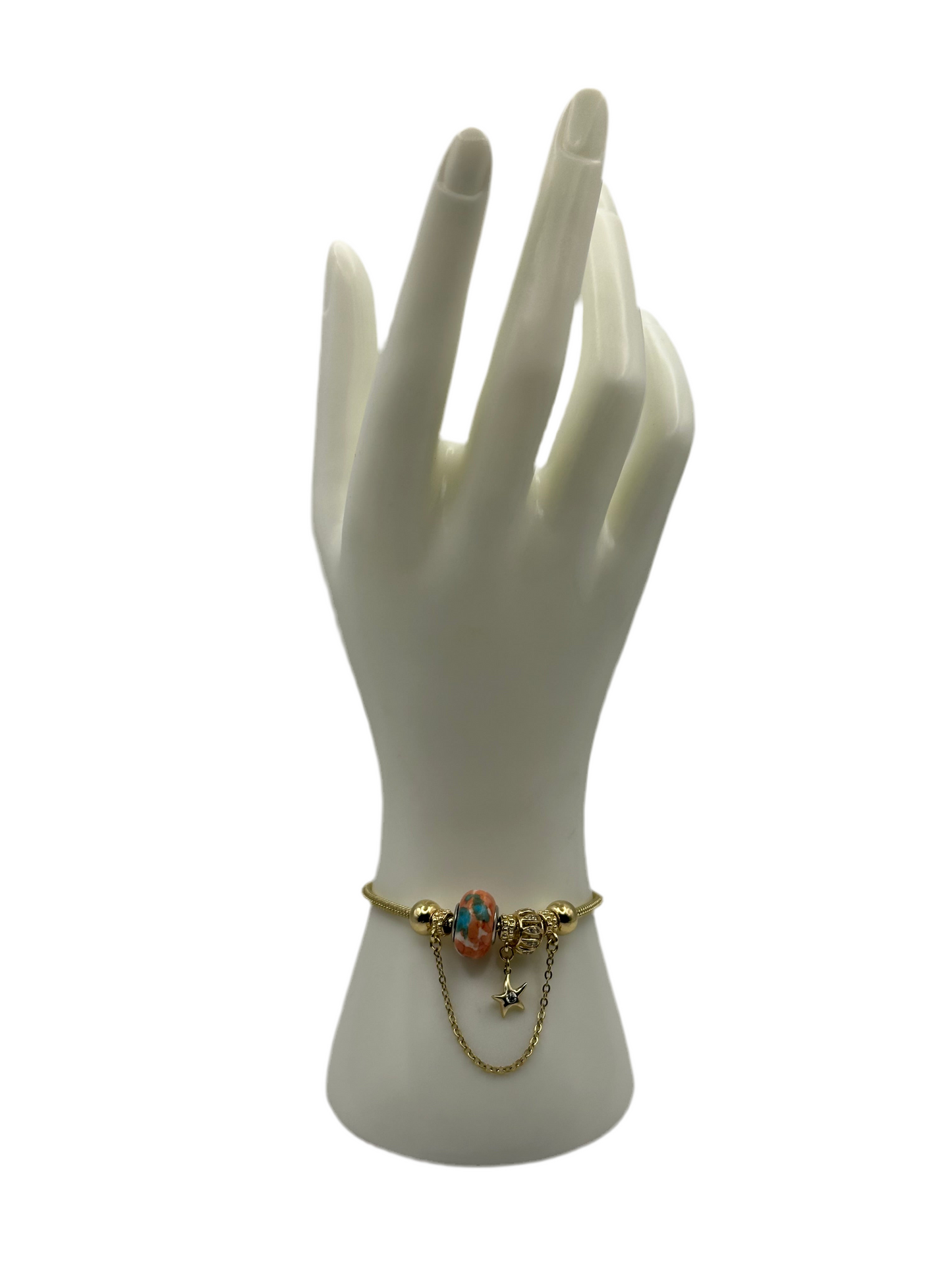 Gold Orange Pan Bracelet
