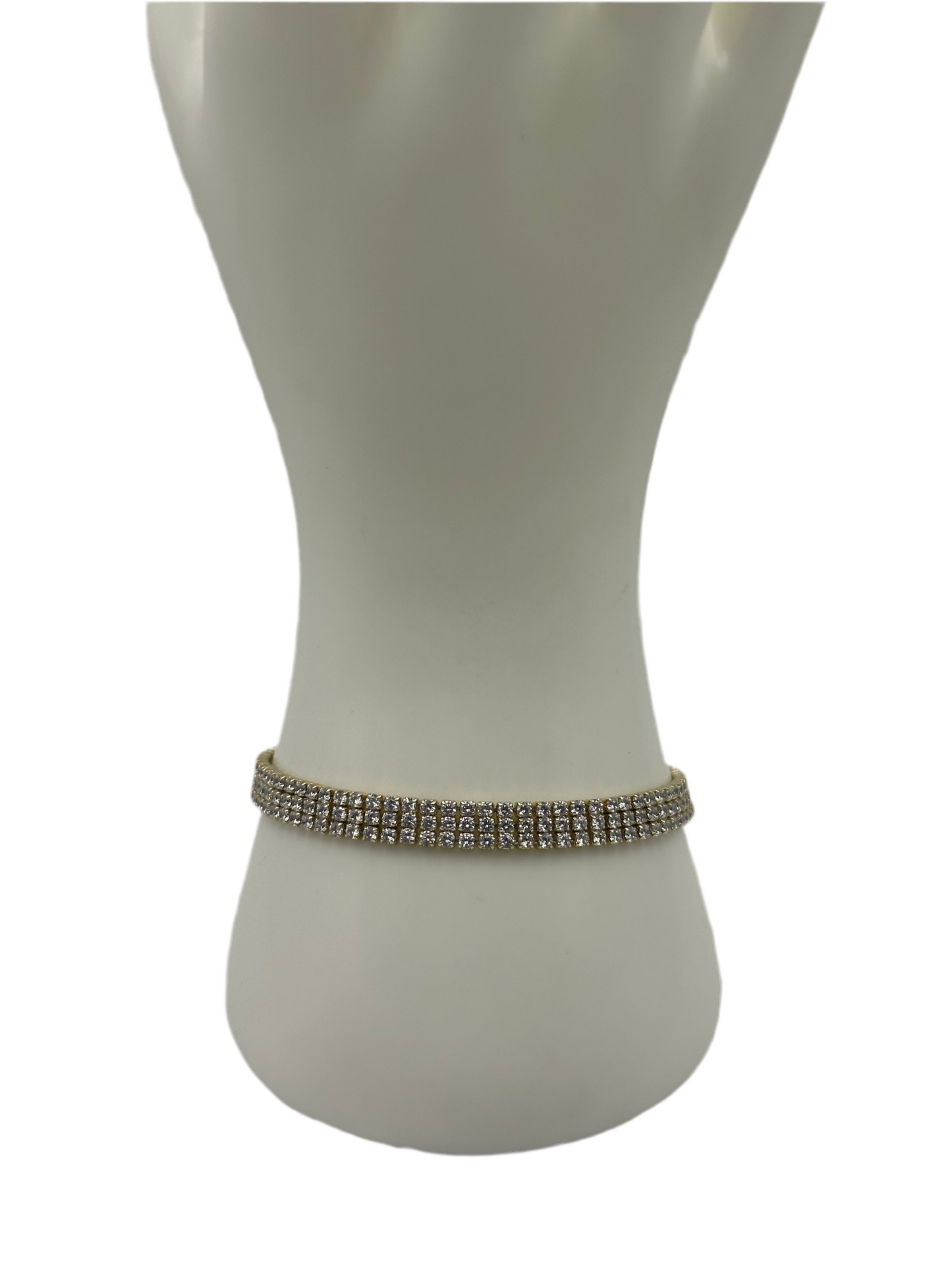 3 Layers White Stone Tennis Bracelet