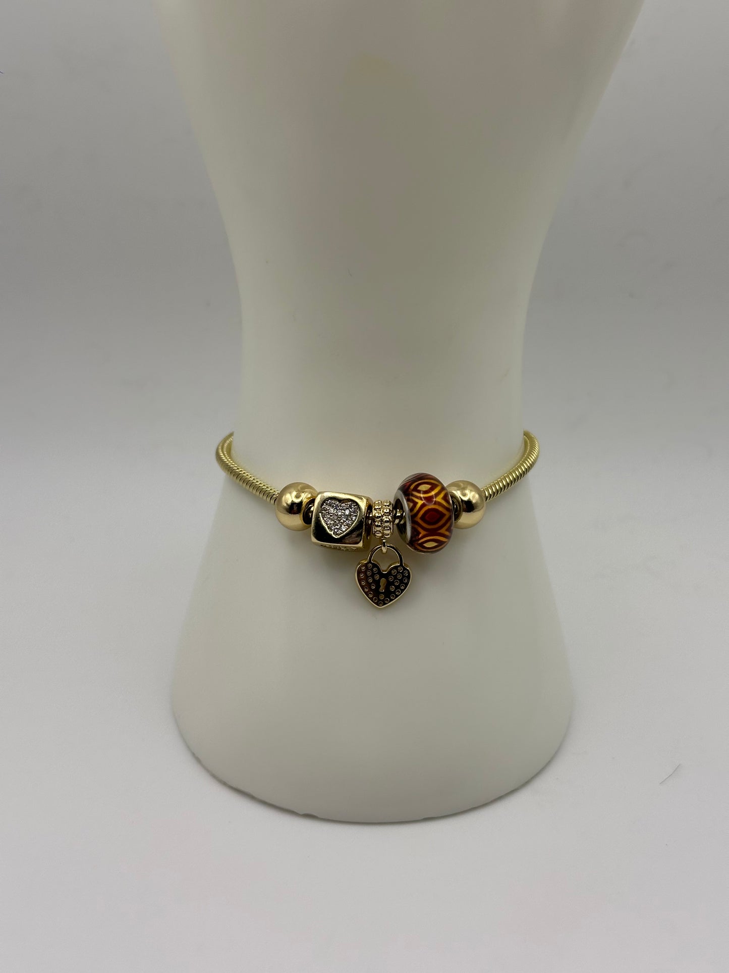Gold Brown Pan Bracelet