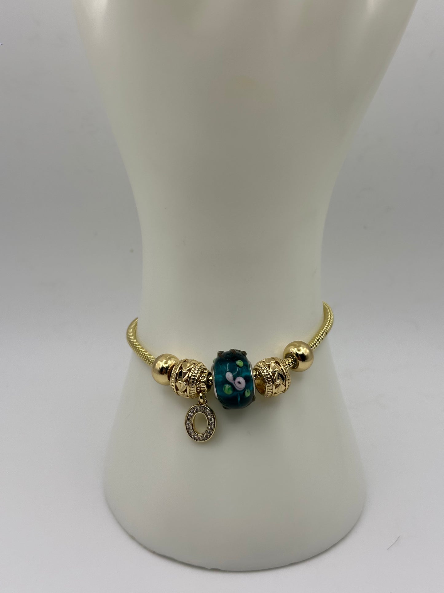 Gold Dark Blue Pan Bracelet