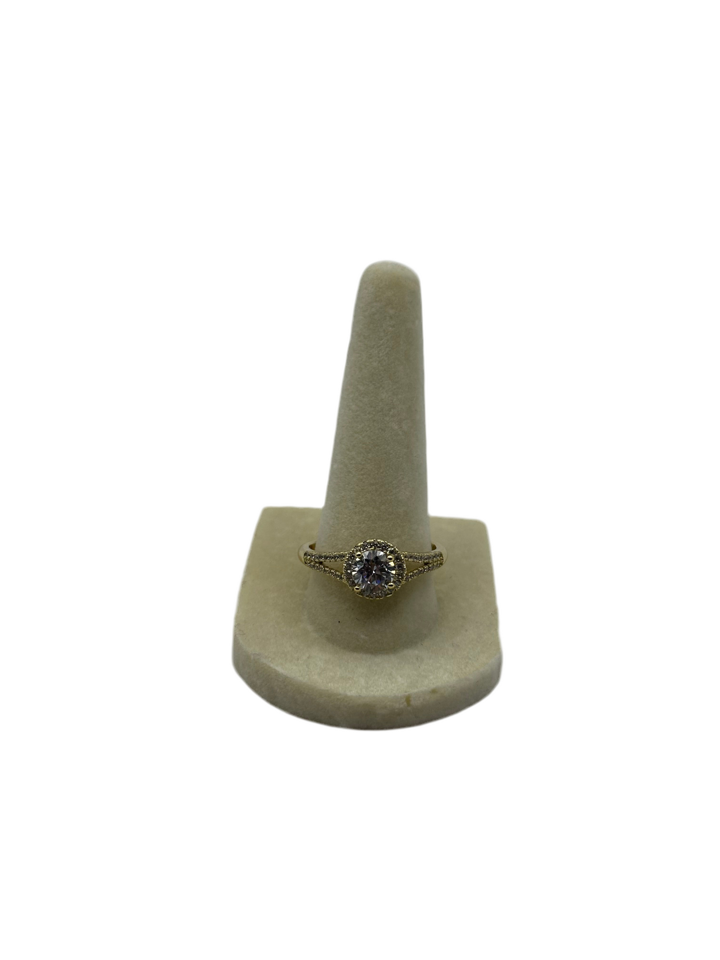 White Round Stone Ring
