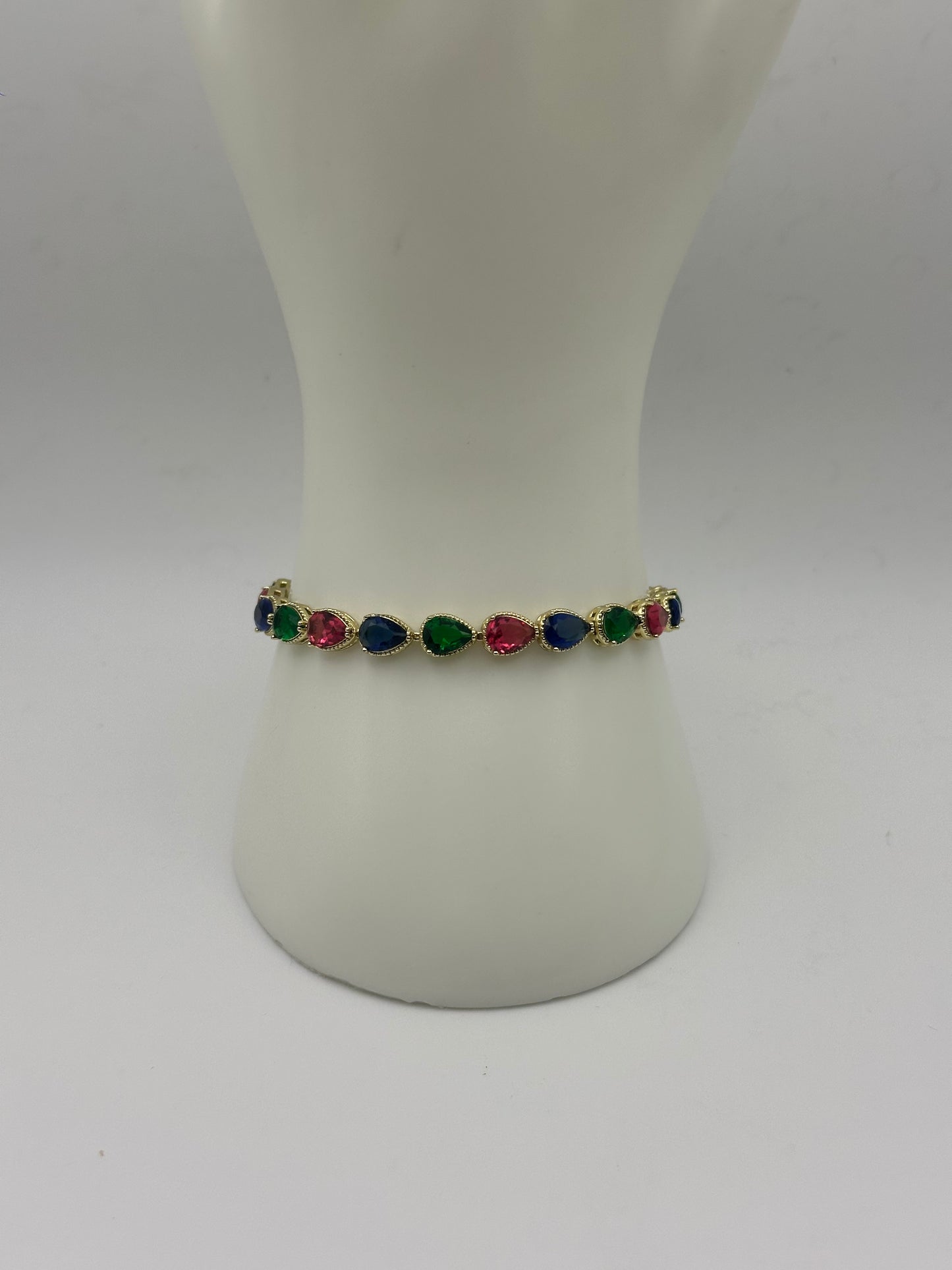 Multi Color Tear Drop Bracelet