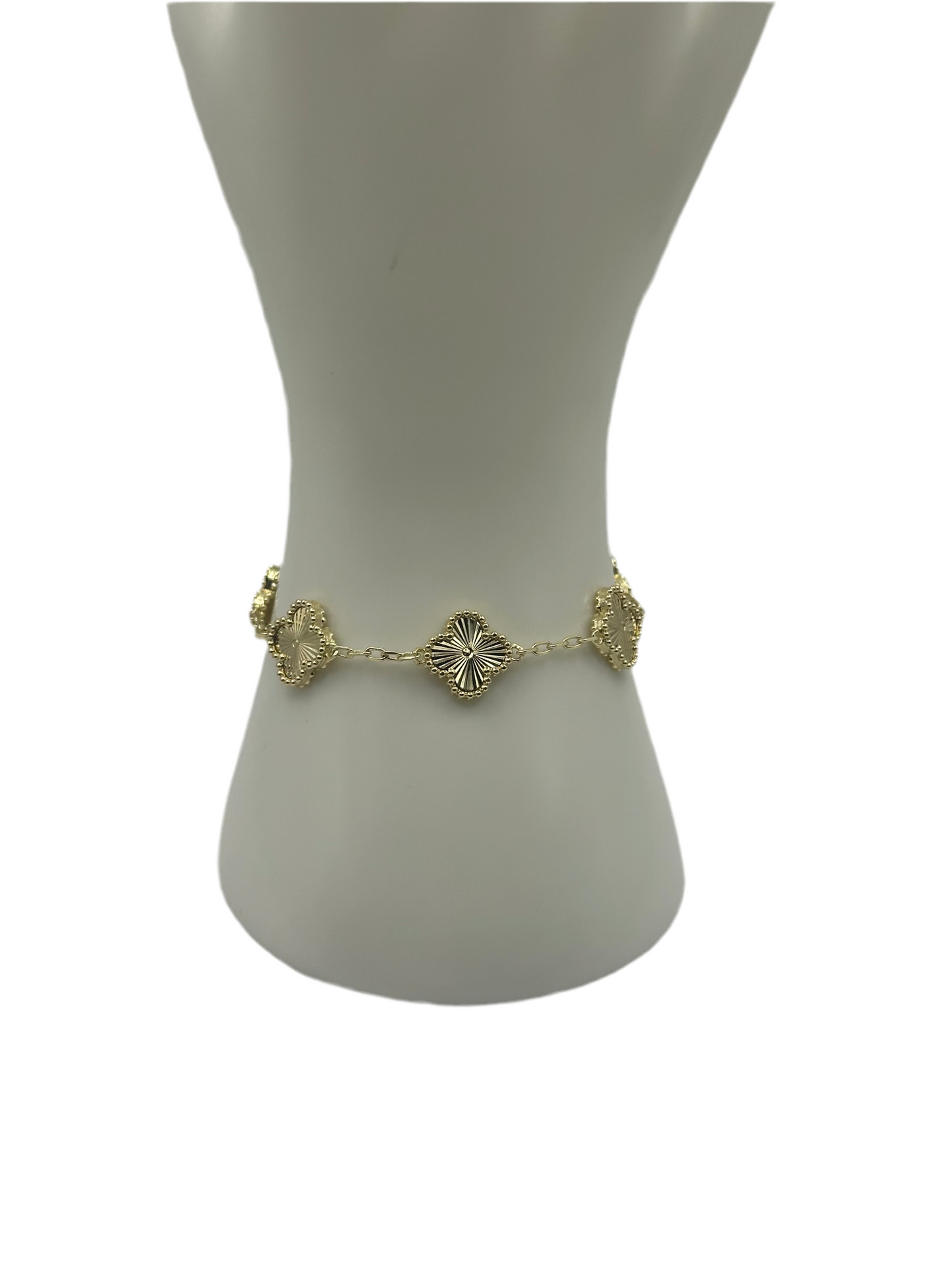 Gold Trébol Flower Bracelet