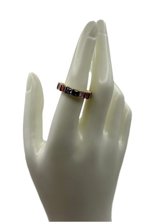 Multi Color Medium Stones Band