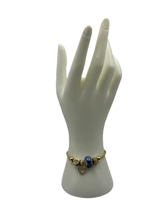 Gold Lavender Pan Bracelet