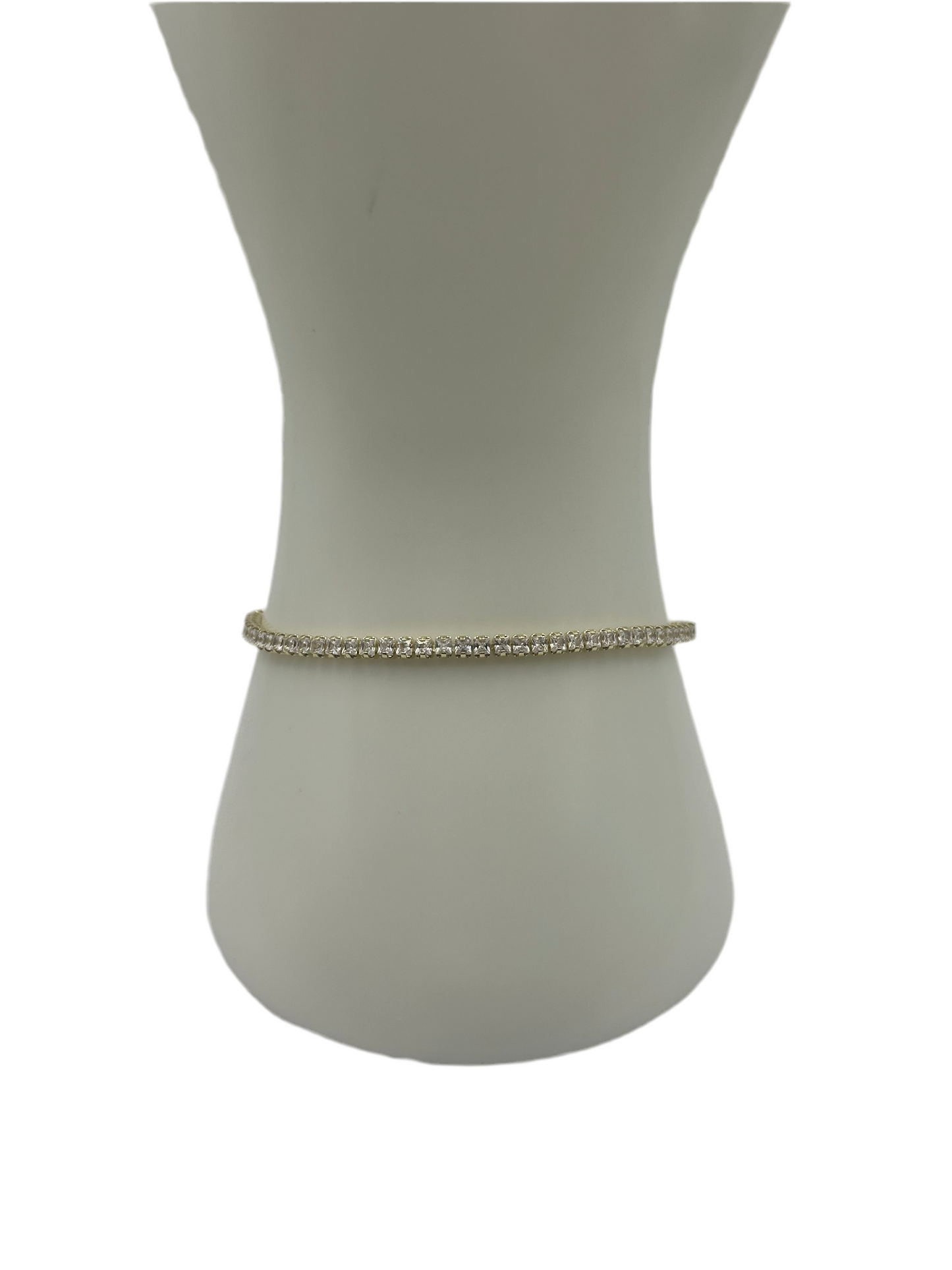 Small White Stone Tennis Bracelet