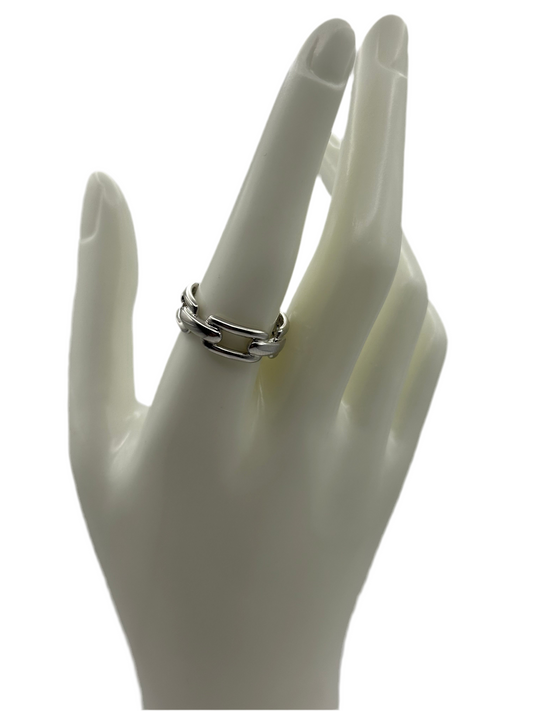 Silver Link Chain Ring