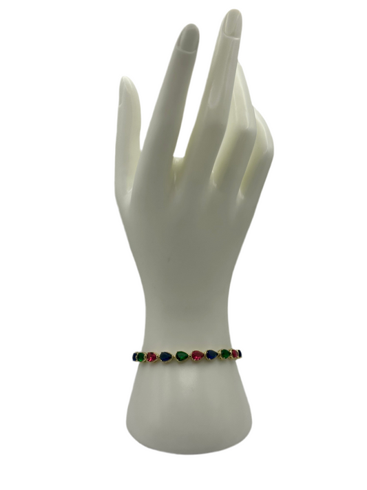 Multi Color Tear Drop Bracelet