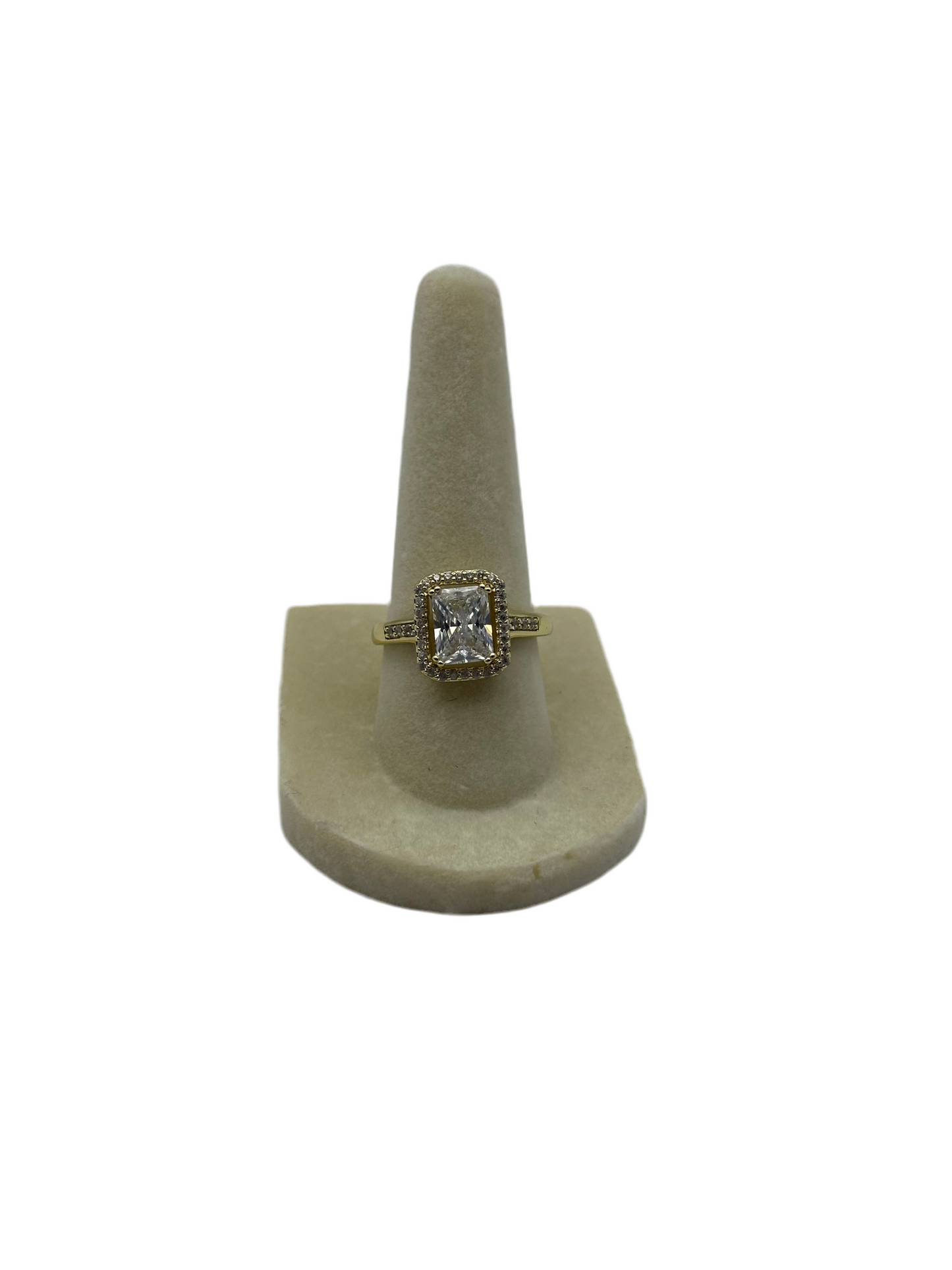 White Square Stone Ring