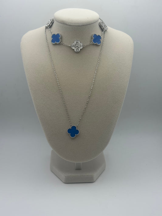 Blue Trebol Flower Set
