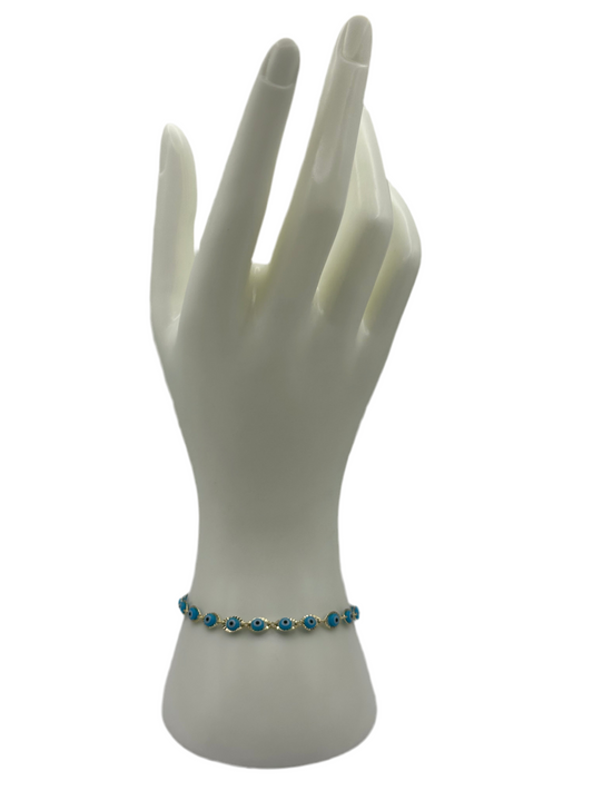 Evil Eye Light Blue Bracelet