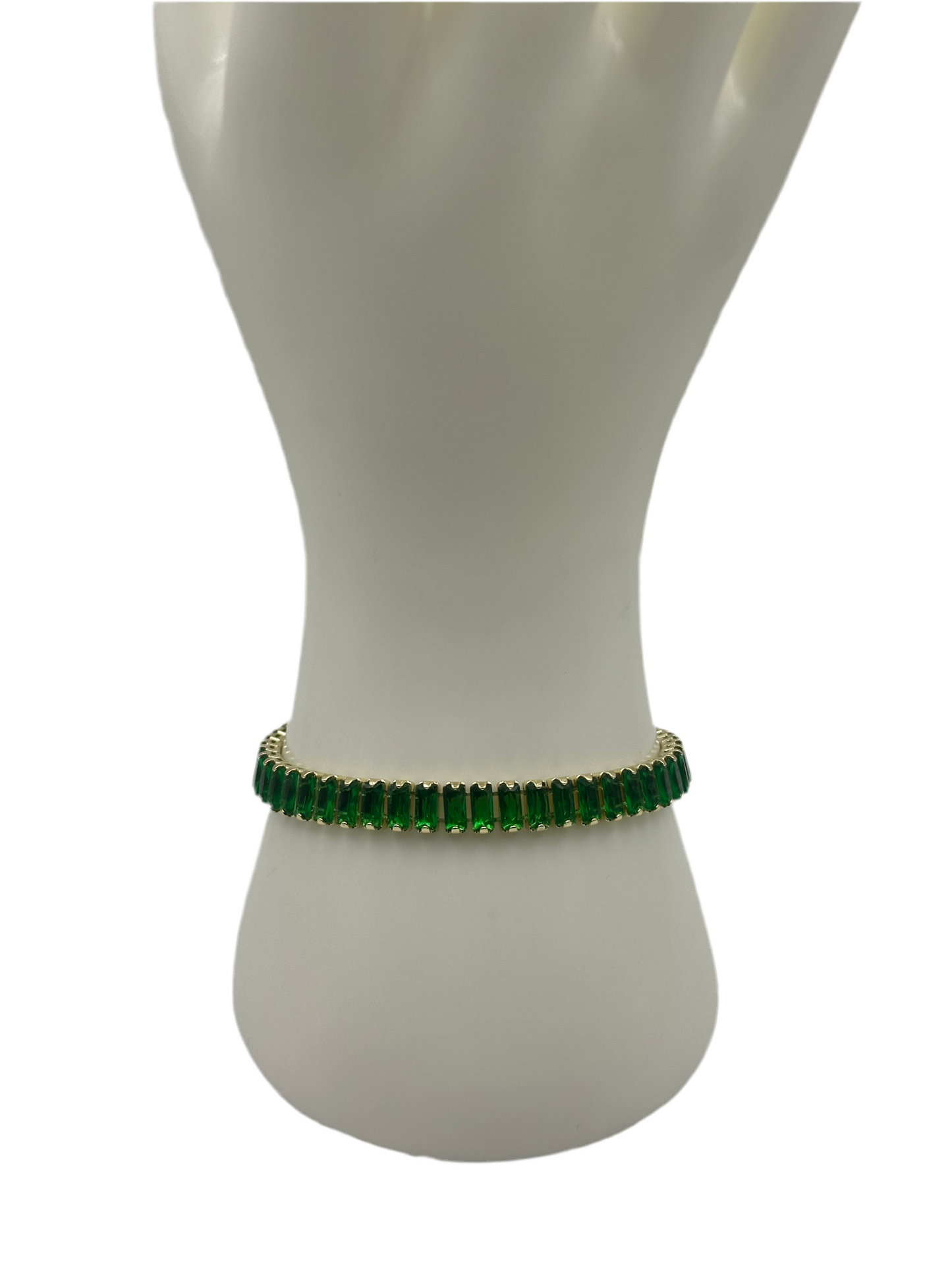 Green Tennis Bracelet