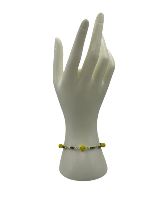 Yellow Beaded Bracelet