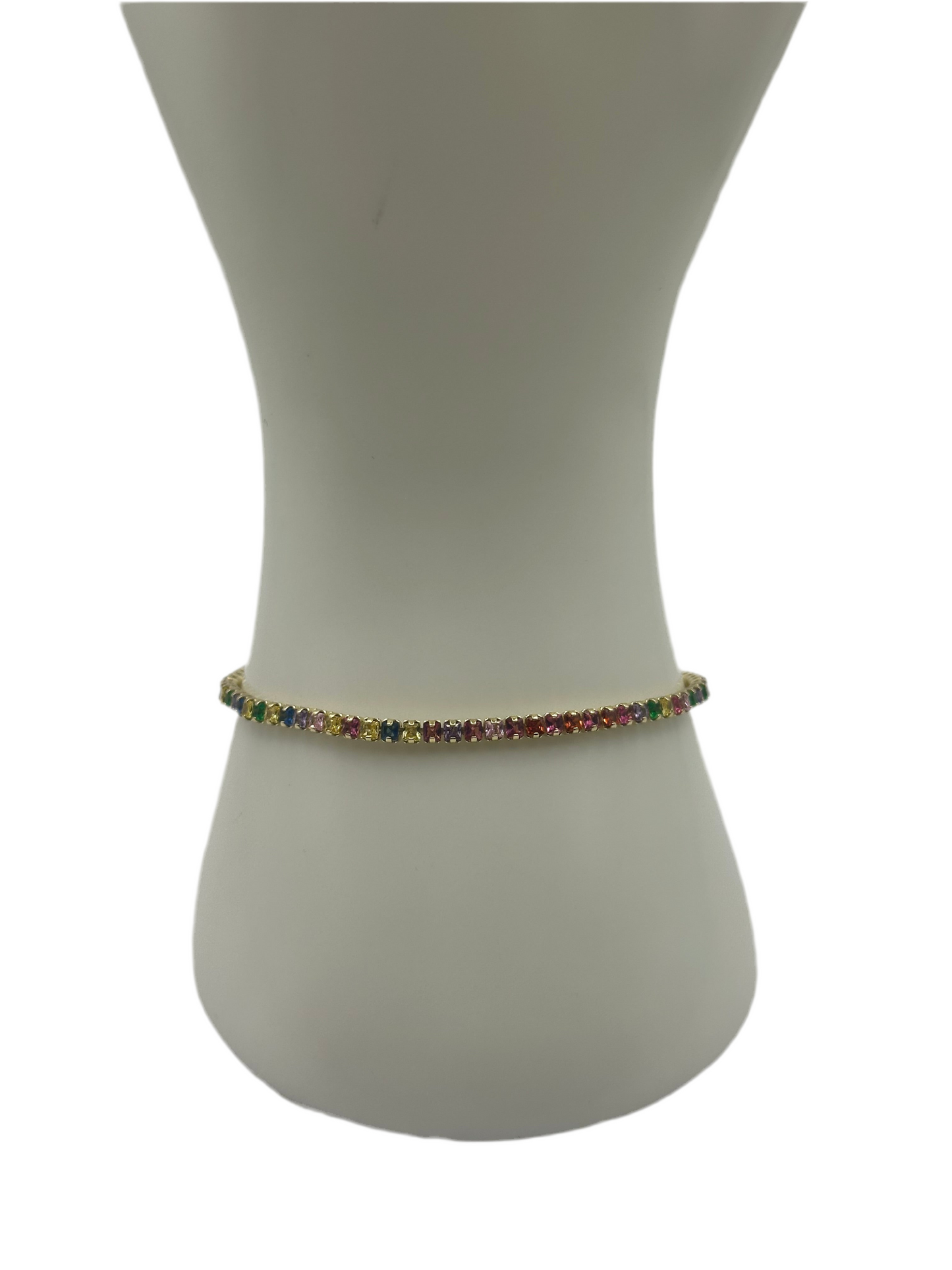 Small Multi Color Tennis Bracelet