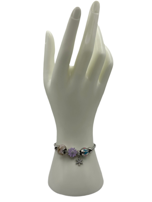 Silver Lavender Pan Bracelet