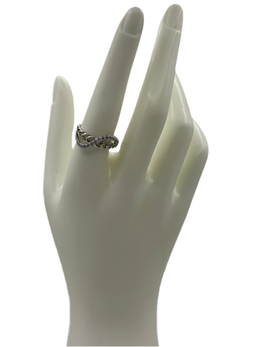 Silver Heart Wave Ring