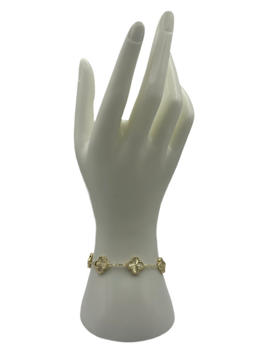 Gold Trébol Flower Bracelet