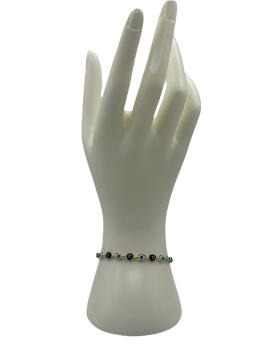 Evil Eye White & Black Bracelet