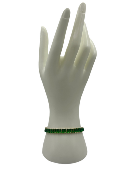 Green Tennis Bracelet
